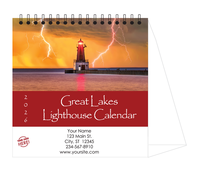2026 calendar, Great Lakes, Lighthouse