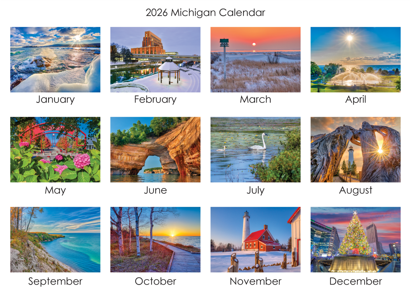 2026 calendar, Michigan