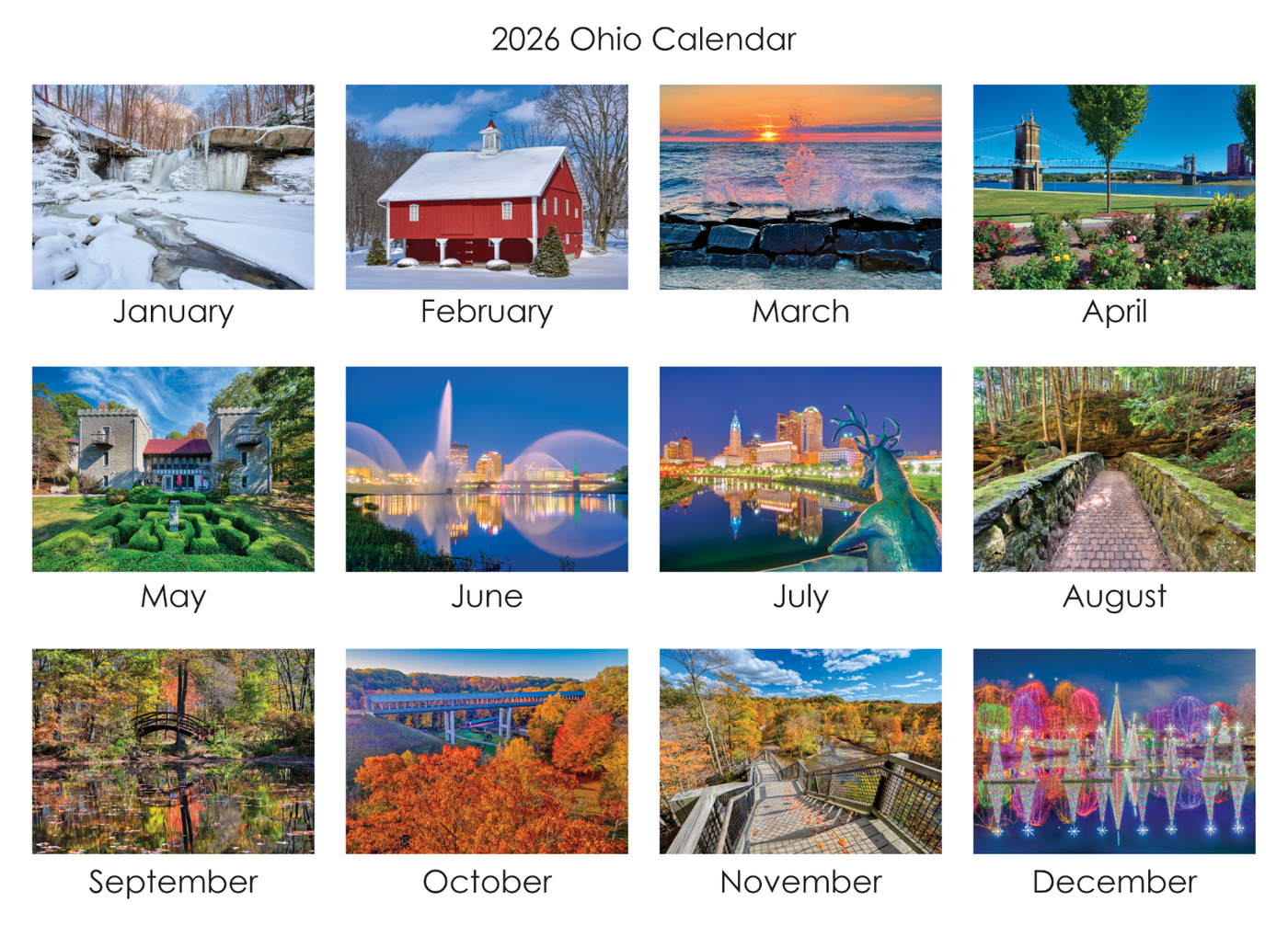 2026 calendar, Ohio