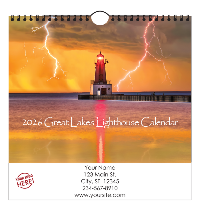 2026 calendar, Great Lakes, Lighthouse